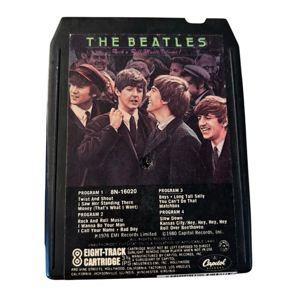 The Beatles Rock Music Volume 1 Eight-Track Tape Cartridge *Not Tested*